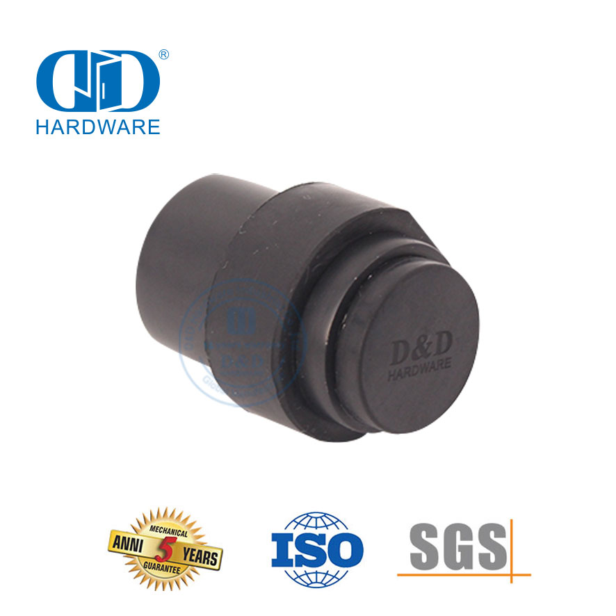 Penahan Pintu Paduan Seng Stainless Steel Matt Hitam untuk Lantai-DDDS009-MB