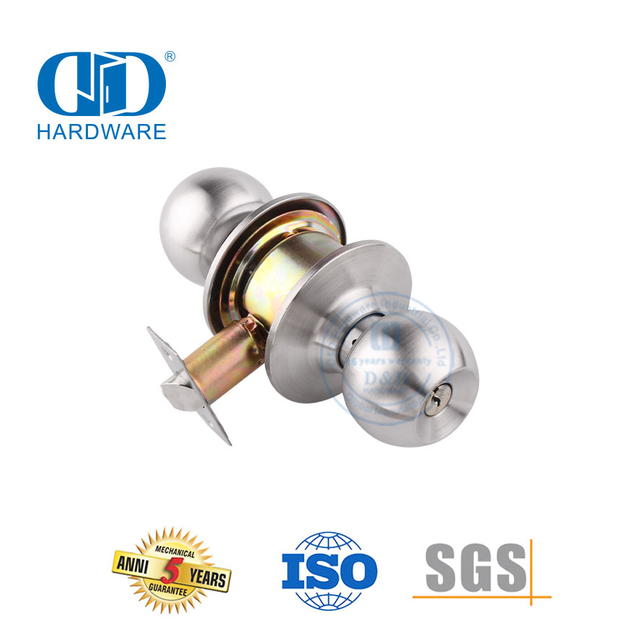 Lockset Knob Tugas Standar Keamanan Tinggi untuk Pintu Kayu Siram-DDLK001