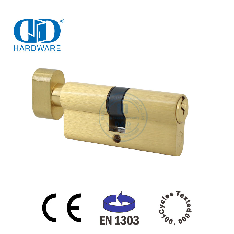 Silinder Kunci Kenop Perangkat Keras Pintu Kayu dengan Sertifikasi EN 1303-DDLC004-70mm-SB