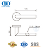 Gagang Pintu Tuas Tubular Oval Desain Baru Modern Stainless Steel-DDTH026-SSS