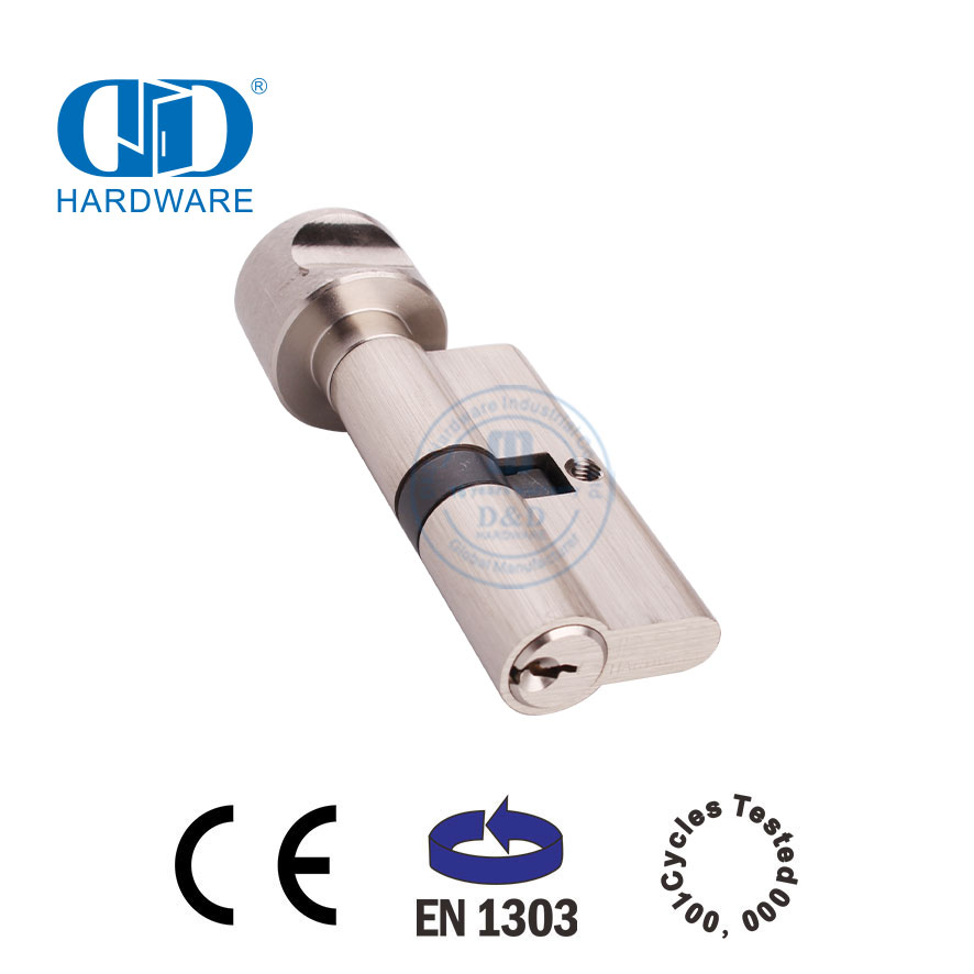 EN 1303 Kunci Kuningan Padat dan Silinder Kunci Putar-DDLC001-70mm-SN