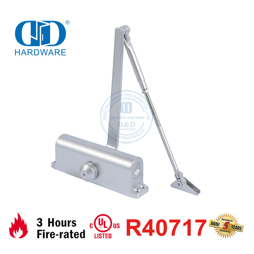 Banyak Digunakan 1100Mm 60-85KG CE UL 10C Terdaftar Nilai Api Tugas Berat Kecepatan Disesuaikan Pintu Closer-DDDC039