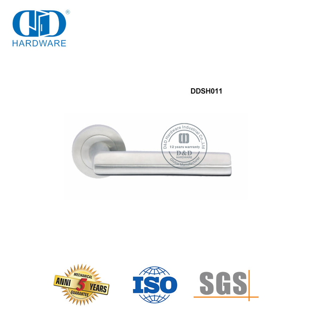 Gagang Pintu Tipe Tuas Pintu Utama Kantor Stainless Steel Padat-DDSH011-SSS