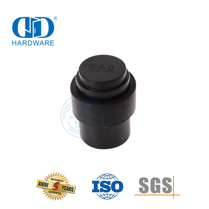 Penahan Pintu Paduan Seng Stainless Steel Matt Hitam untuk Lantai-DDDS009-MB