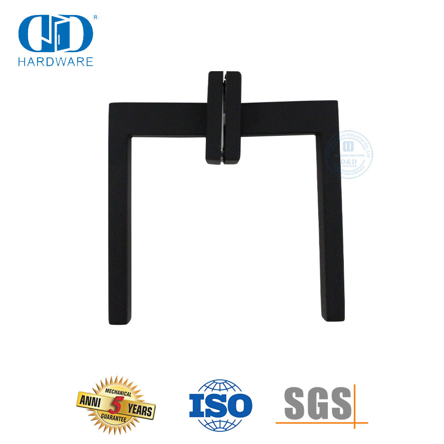 Gagang Pintu Roset Persegi Hitam Matt Desain Modern Berkualitas Baik-DDTH020-MB