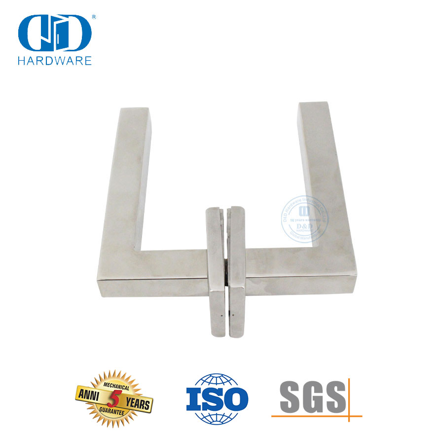 Gagang Tuas Langsung Persegi Stainless Steel yang Dipoles untuk Pintu Eksterior-DDTH019-PSS
