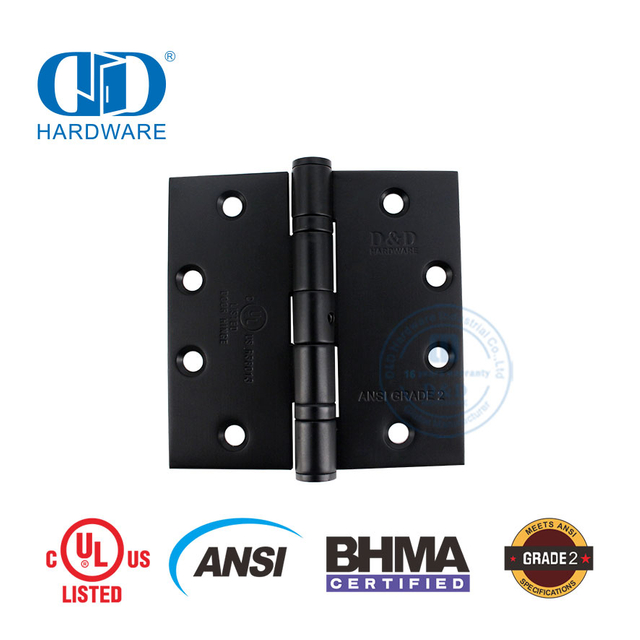Aksesori Berkualitas Tinggi Berat Standar BHMA ANSI Kelas 2 Engsel Pintu Nilai Api-DDSS001-ANSI-2-4.5x4.5x3.4mm
