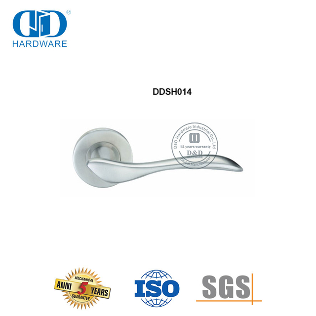 Pegangan Pintu Cor Presisi Tipe Tuas Stainless Steel Padat-DDSH014-SSS