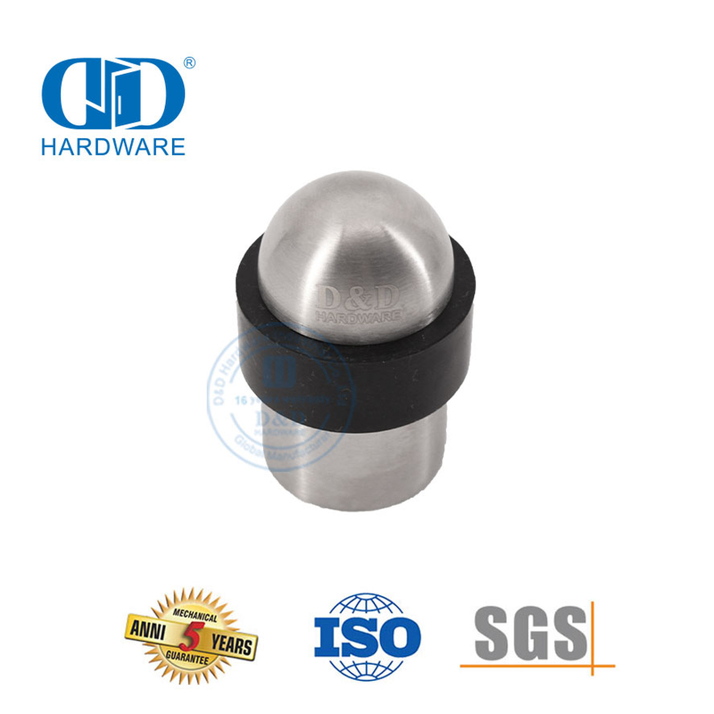 Perangkat Keras Bangunan Komersial Satin Finish Floor Mounted Door Stop untuk Hotel-DDDS008-SSS