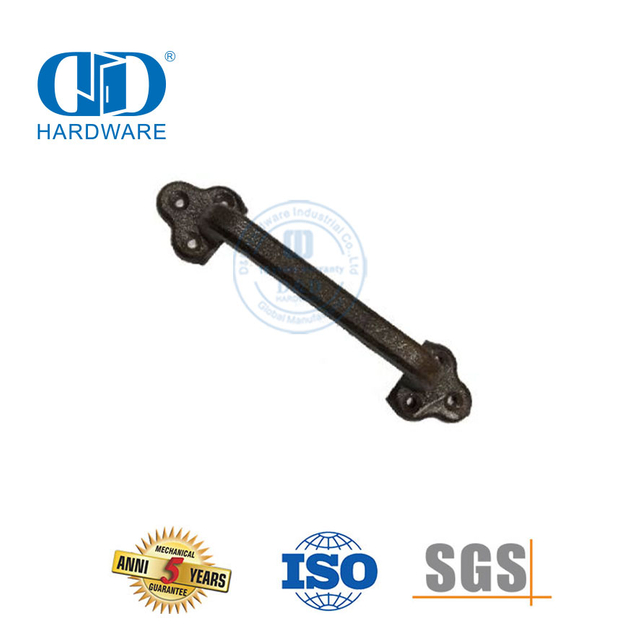 Stainless Steel Pabrik Cina Warna Hitam Besi Cor Memutar Pegangan Pintu Gudang Tempa Pegangan Pintu Dua Sisi-DDBD119