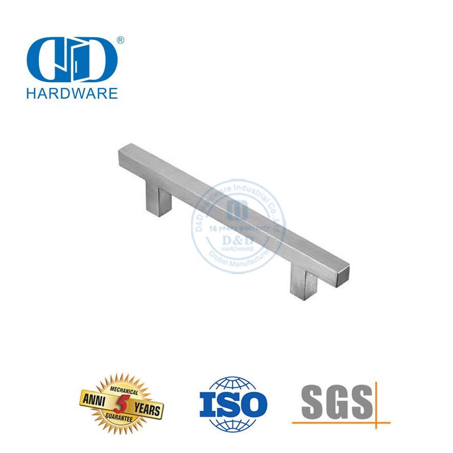 Disesuaikan Penjualan Langsung Stainless Steel H Berbentuk Pegangan Pintu Samping Stainless Steel Brushed Door Handle-DDFH019