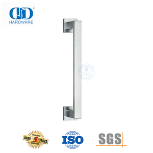 Pegangan Tarik Satu Sisi Dorong Persegi Stainless Steel Finish Satin untuk Pintu Logam Kaca Komersial-DDPH035