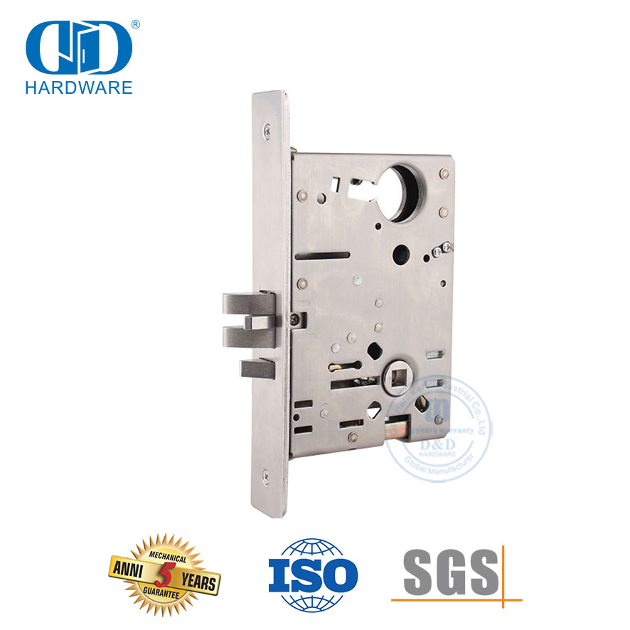 Desain Modern American Standard ANSI Stainless Steel Keamanan Perangkat Perabot Pintu Interior Kayu Kunci Tanggam -DDAL31
