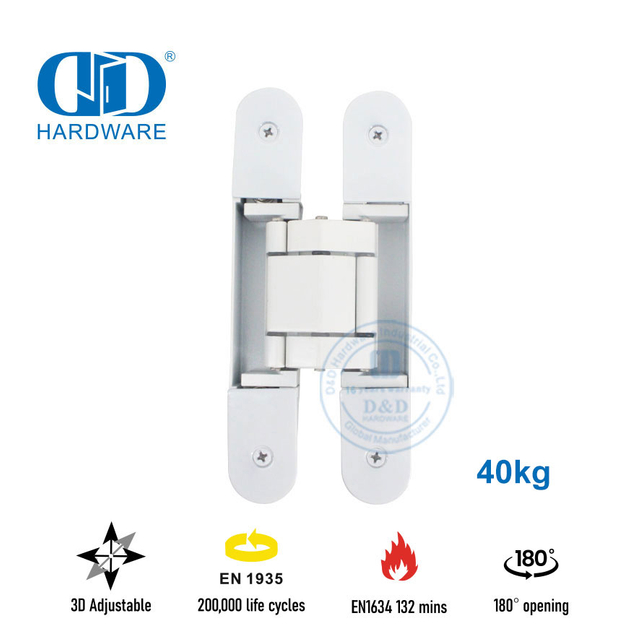 Engsel Pintu Tersembunyi Tersembunyi 3D Paduan Seng-DDCH008-G40
