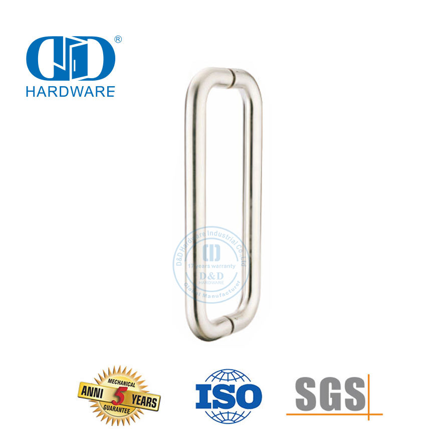 Aplikasi Komersial Stainless Steel Gagang Pintu Kaca D Pull Handle-DDPH007