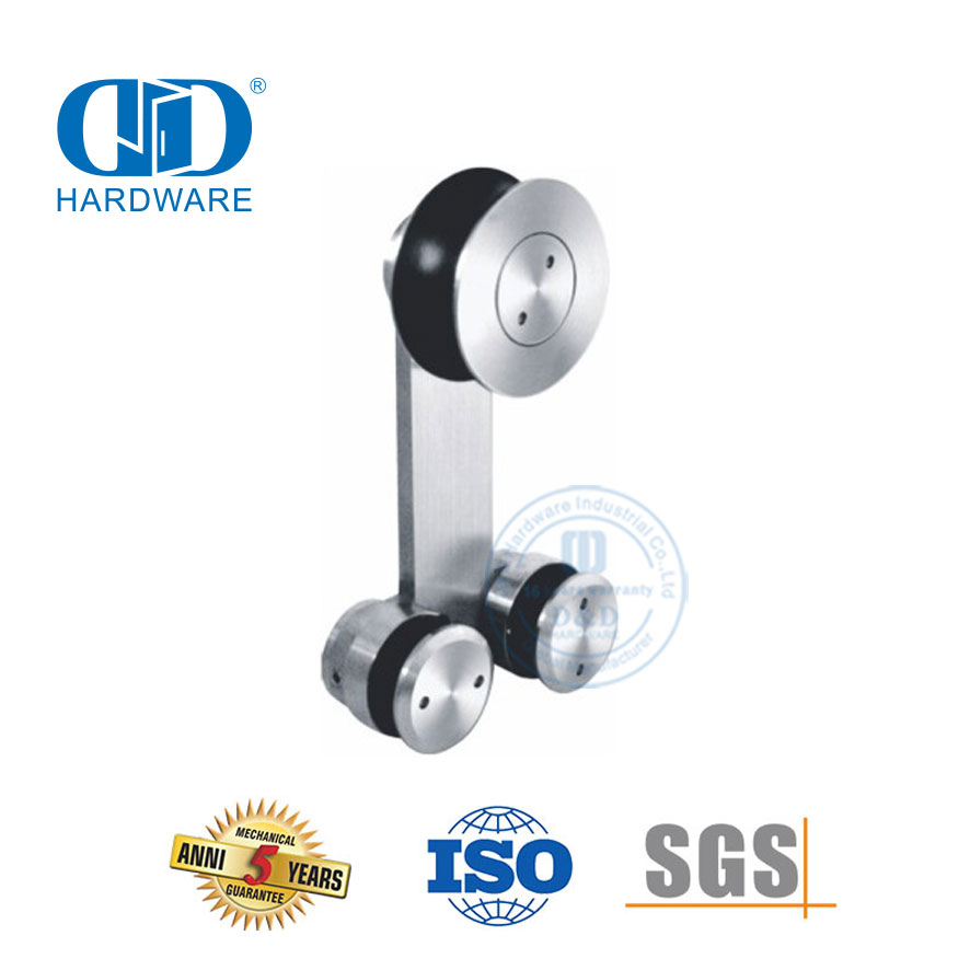 Aksesoris Kaca Stainless Steel Industri Set Perangkat Keras Pintu Geser Perangkat Keras Kaca Untuk Pintu Kamar Mandi-DDGS106