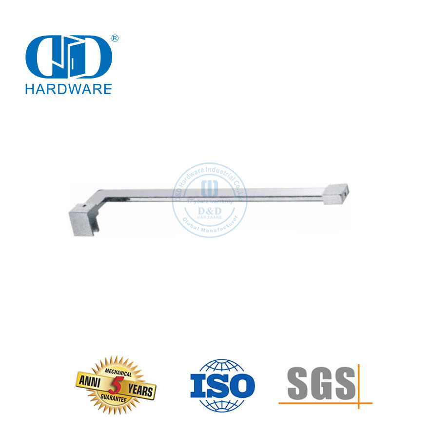 Aksesoris Pintu Panel Mandi Kaca Tanpa Bingkai Stainless Steel yang Disesuaikan Layar Mandi Komersial-DDSC008
