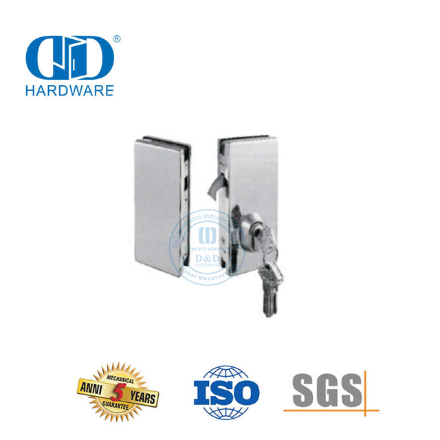 Keselamatan Stainless Steel Single Double Sliding Pintu Kaca Kunci Engsel Pintu Hardware Aksesoris-DDGL004