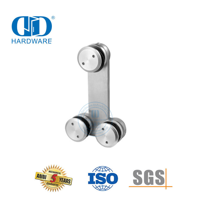 Stainless Steel T Konektor Kaca Horisontal Pintu Kaca Pivot Pintu Geser Hardware-DDGP018