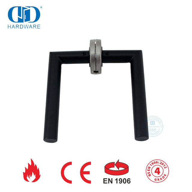 Aksesori Kunci Pintu Tanggam EN 1906 Gagang Pintu Masuk Hitam Matt-DDTH003-MB