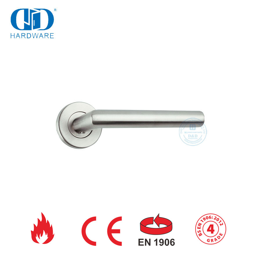 Gagang Pintu Keamanan EN 1906 Finish Satin untuk Pintu Logam-DDTH003-SSS