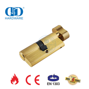 Silinder Kunci Tanggam Kamar Mandi Kuningan Satin dengan Sertifikasi EN 1303-DDLC007-70mm-SB
