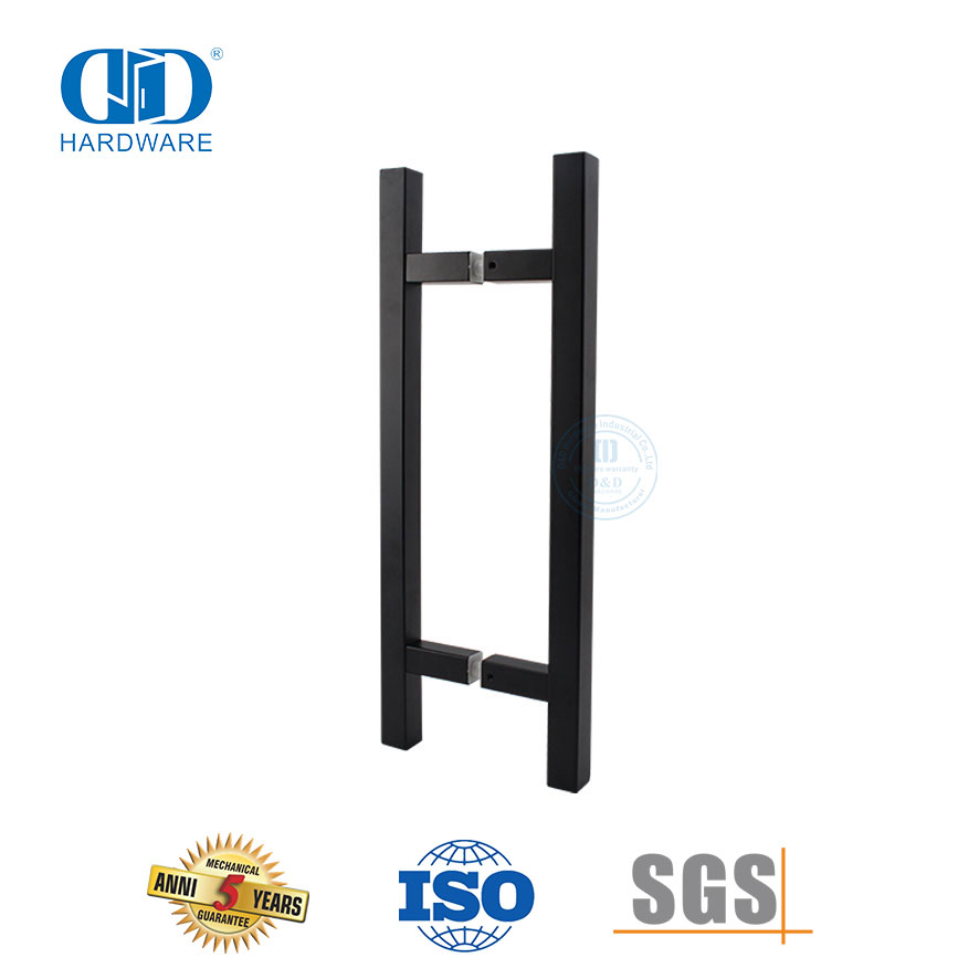 Gagang Tarik Stainless Steel Matte Black Finish untuk Pintu Kaca Perumahan-DDPH016-D-MB