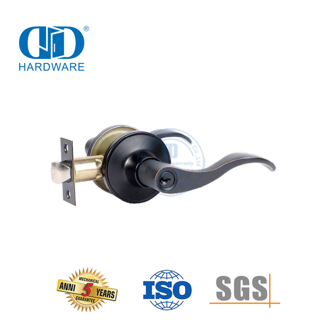 Yang Sangat Baik Ironmongery Tugas Standar Silinder Tipe Tubular Instalasi Mudah Dikunci Knob Lockset untuk Pintu Masuk Pintu Masuk-DDLK024