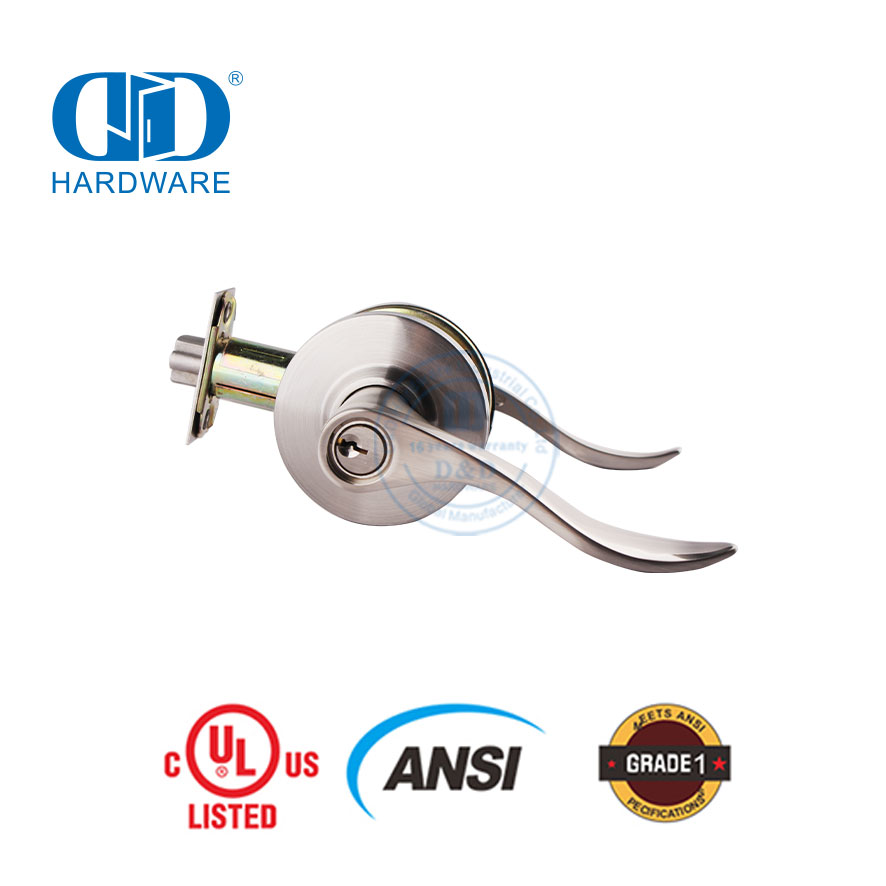 ANSI 3 Jam Daftar UL Tahan Api Keamanan Tinggi Inti Kunci Indah Kunci Dapat Dikunci Anti-pry untuk Pintu Internal Eksterior Lockset-DDLK010