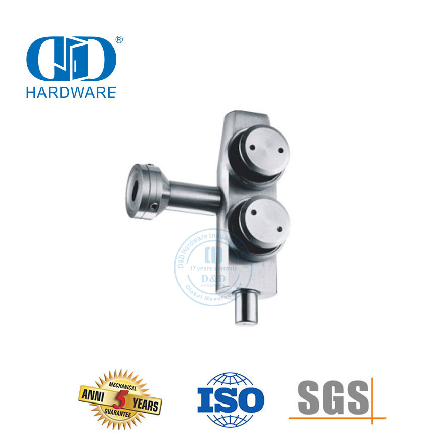 Sistem Pivot Pintu Kaca Stainless Steel Curve Top Over Panel Pivot Glass Fittings-DDGP008
