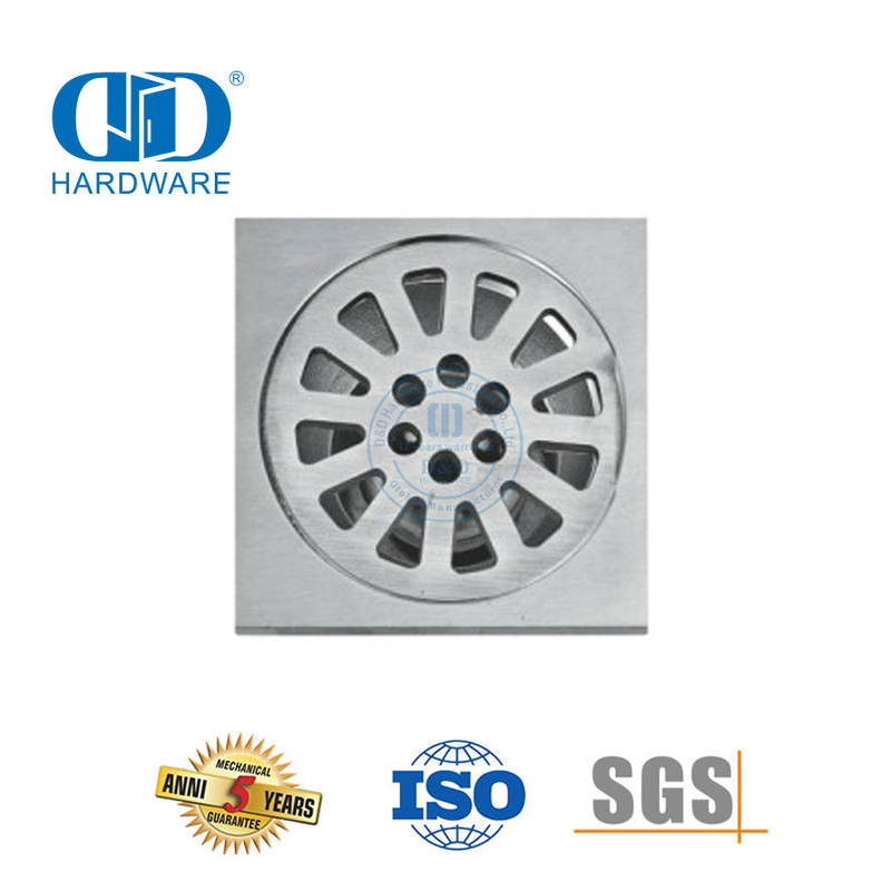 Stainless Steel Square Lantai Kamar Mandi Flange Drain Kamar Mandi Toilet Kamar Mandi Lantai Drain-DDFD0012