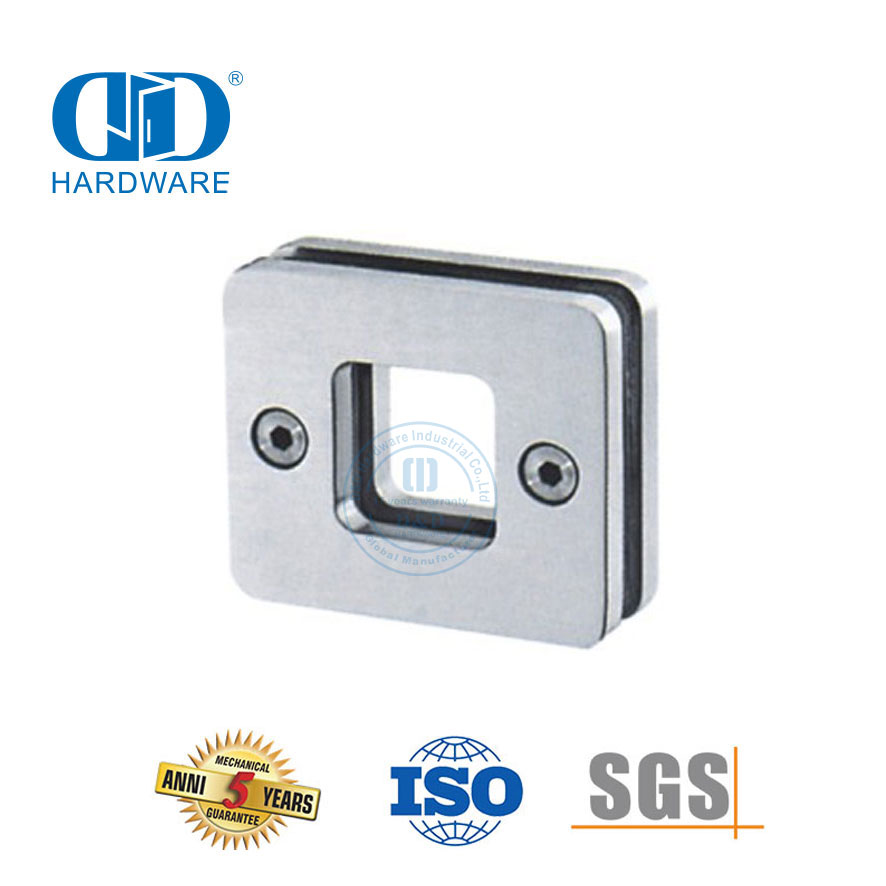 Kunci Pintu Geser Kaca Baja Tahan Karat Kenop Kamar Mandi Pegangan Pintu Geser Kaca Persegi-DDSK019