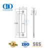 Pintu Kayu Tunggal Ganda Karbon Modern Rel Pintu Gudang Perangkat Keras Baja Hitam Track Pintu Kayu Gudang Hardware-DDBD002