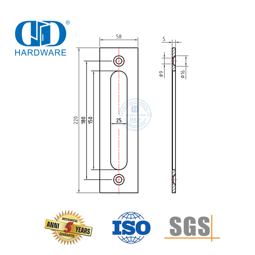 Pintu Kayu Tunggal Ganda Karbon Modern Rel Pintu Gudang Perangkat Keras Baja Hitam Track Pintu Kayu Gudang Hardware-DDBD002