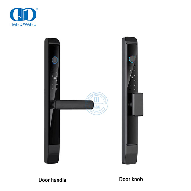 Keypad Layar Sentuh Digital Kunci Pintu Masuk Tanpa Kunci Sidik Jari Cerdas dengan Pegangan Dapat Dibalik -DDDL010