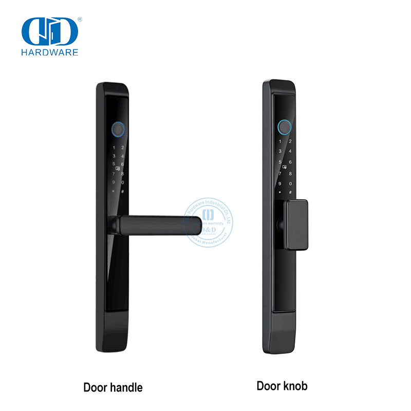 Keypad Layar Sentuh Digital Kunci Pintu Masuk Tanpa Kunci Sidik Jari Cerdas dengan Pegangan Dapat Dibalik -DDDL010