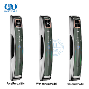Produsen WiFi Keamanan Kartu Digital Aman Remote Control Sidik Jari Elektronik Kunci Pintu Pintar dengan Kamera dan Audio -DDEL009