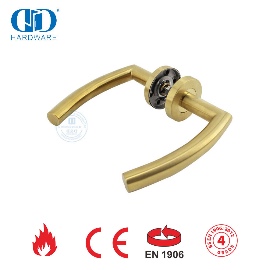 Pegangan Tuas Pintu Eksternal Komersial Kuningan Satin Stainless Steel-DDTH011-SB