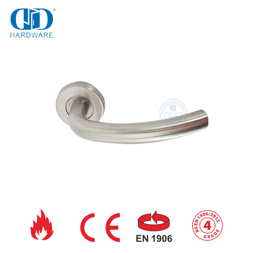 Dekorasi Rumah Modern EN 1906 Perangkat Keras Gagang Tuas Berongga Perak-DDTH004-SSS