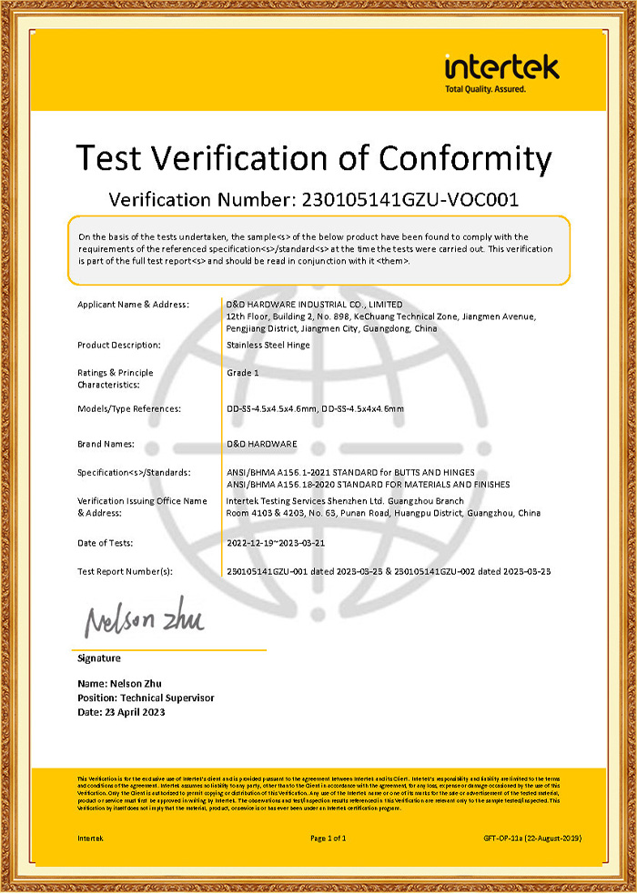 Engsel Pintu Instalasi Cepat Rose Gold Tahan Api ANSI BHMA untuk Pintu Masuk Supermarket-DDSS001-ANSI-1-4.5x4.0x4.6mm