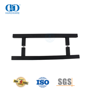 Gagang Tarik Stainless Steel Matte Black Finish untuk Pintu Kaca Perumahan-DDPH016-D-MB