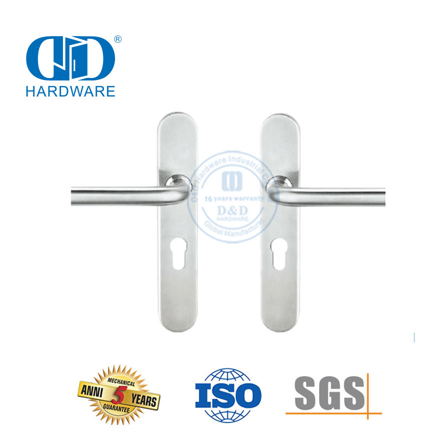 Pegangan Tuas Pelat Pintu Oval 304 Stainless Steel Kunci Bekas Kantor -DDTP003