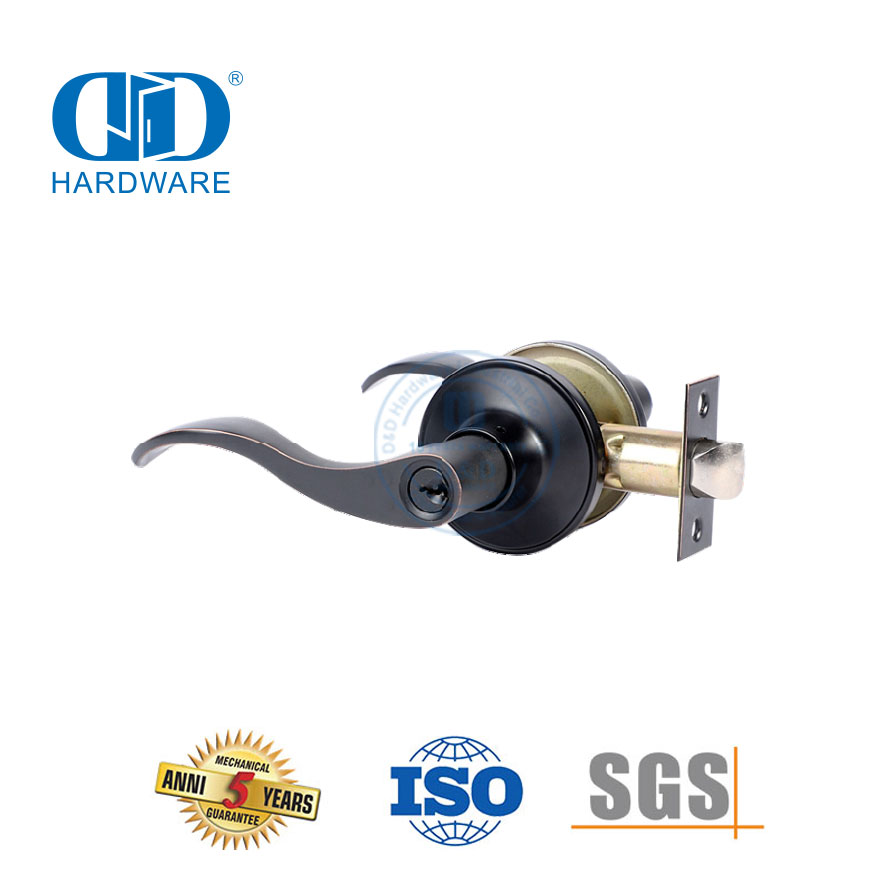 Yang Sangat Baik Ironmongery Tugas Standar Silinder Tipe Tubular Instalasi Mudah Dikunci Knob Lockset untuk Pintu Masuk Pintu Masuk-DDLK024