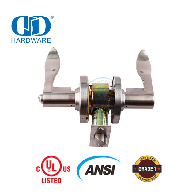 ANSI 3 Jam Daftar UL Tahan Api Keamanan Tinggi Inti Kunci Indah Kunci Dapat Dikunci Anti-pry untuk Pintu Internal Eksterior Lockset-DDLK010