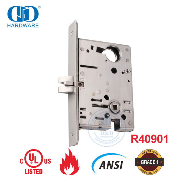 Kunci Tanggam Pintu Silinder Deadbolt Keamanan Tinggi Standar Amerika ANSI Untuk Hotel-DDAL01