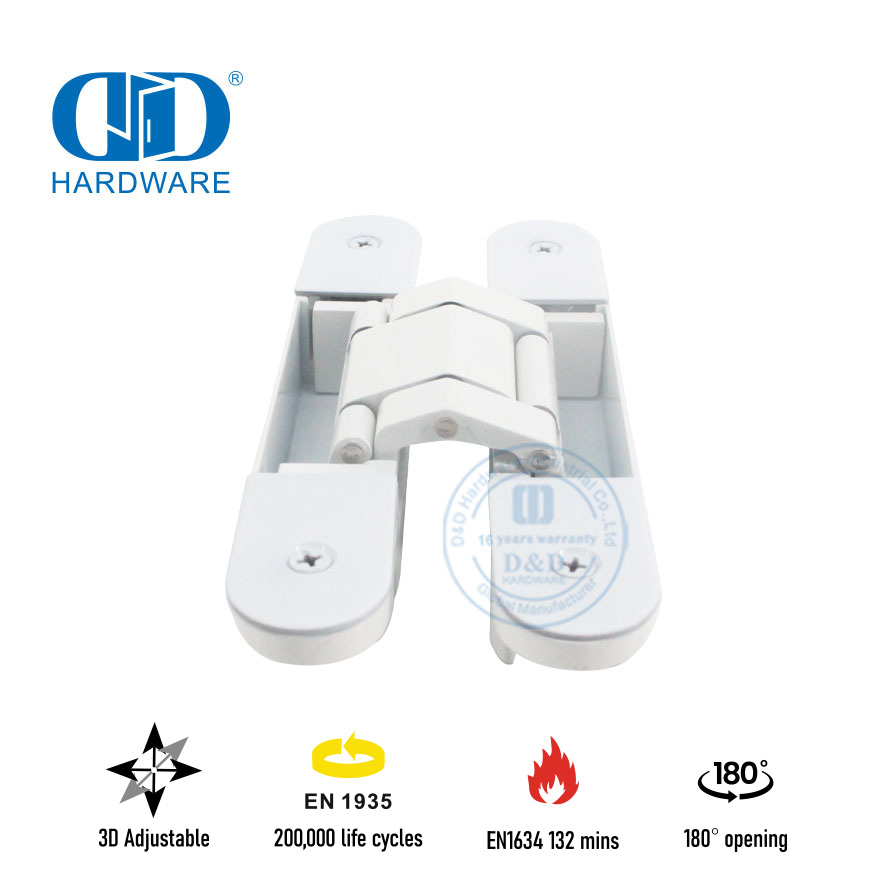 Engsel Pintu Tersembunyi Tersembunyi 3D Paduan Seng-DDCH008-G40