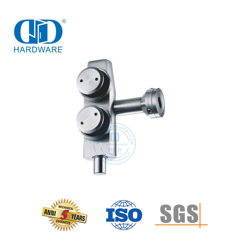 Sistem Pivot Pintu Kaca Stainless Steel Curve Top Over Panel Pivot Glass Fittings-DDGP008