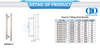 Aksesoris Pintu Stainless Steel Fitting Pintu Kaca Bentuk T Persegi Pull Handle-DDPH016