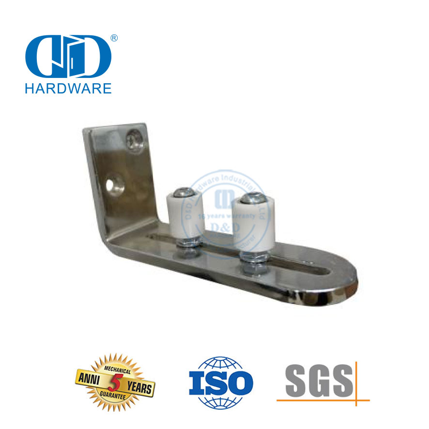 Stainless Steel Eropa Hitam Adjustable Stay Roller Pintu Gudang Geser Panduan Lantai Bawah-DDBD088