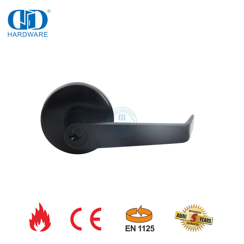 Matt Hitam Stainless Steel CE Tahan Api Escutcheon Tuas Trim Panic Exit Hardware Panic Bar untuk Pintu Keluar Darurat-DDPD012-CE